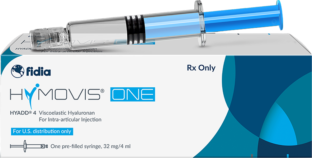 Hymovis One prefilled syringe and packaging box