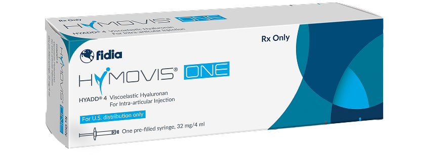 Hymovis One prefilled syringe and packaging box